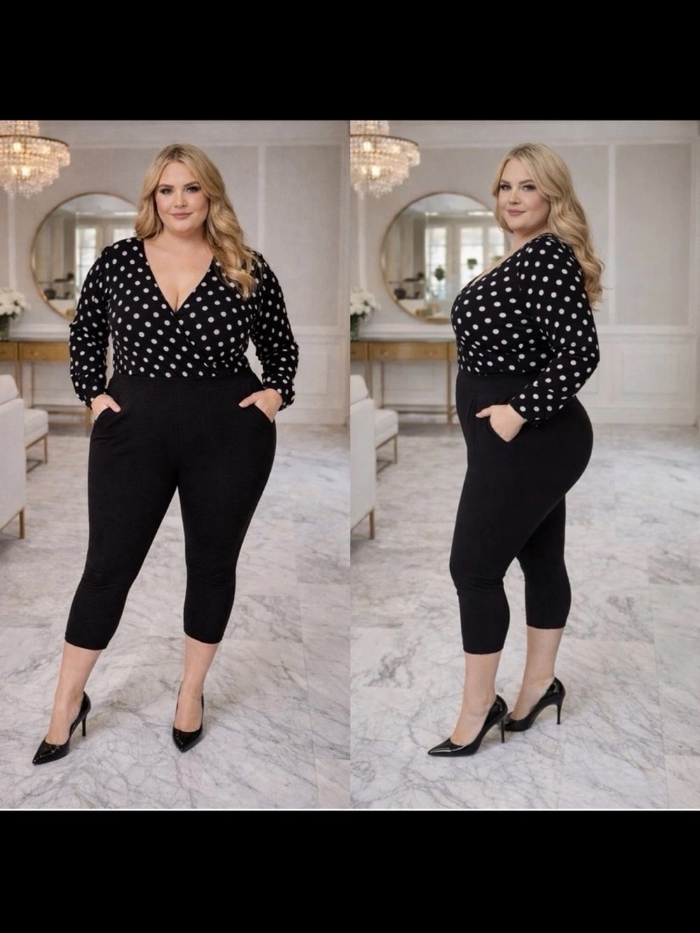 Torrid Polka Dot Jumpsuit in Black & White Size 1 EUC